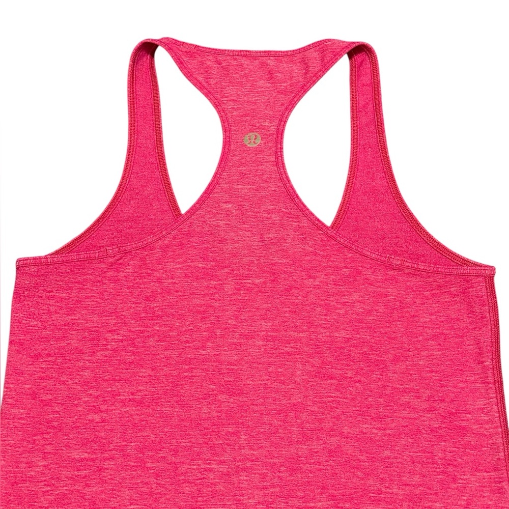 Lululemon Cool Racerback Tank Top Heathered Jewelled Magenta Pink 4 Athleisure - Picture 3 of 9